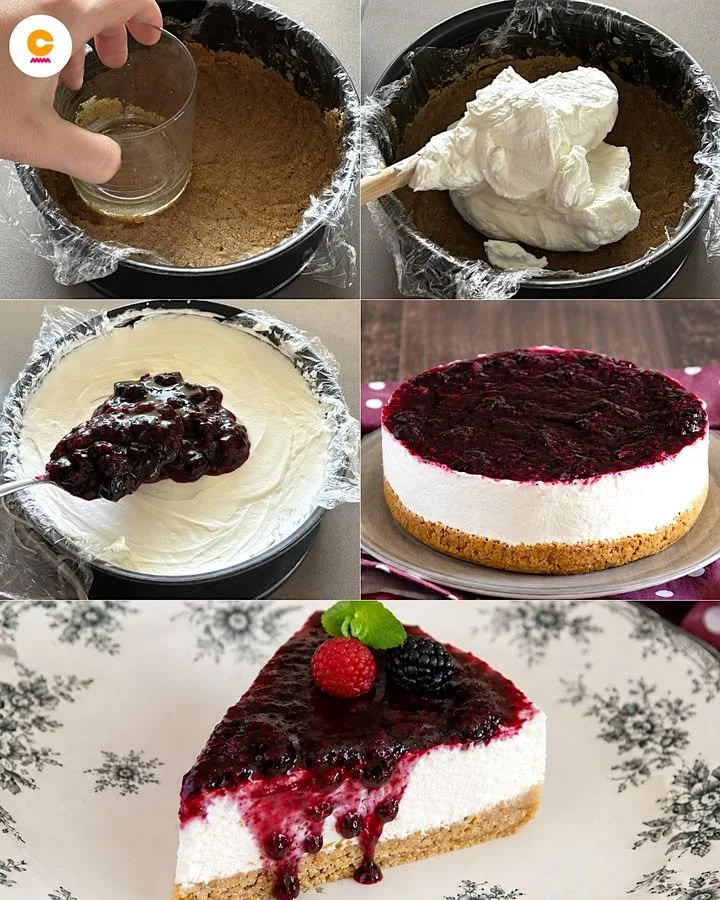Delizioso cheesecake senza gelatina su un piatto elegante.