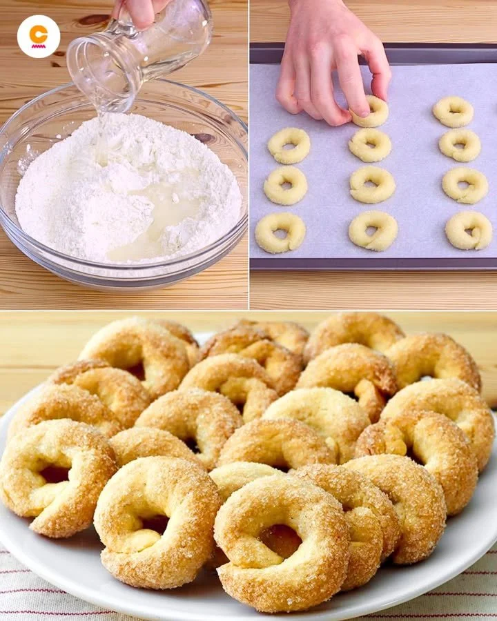Ciambelline al Vino fresche su un piatto bianco