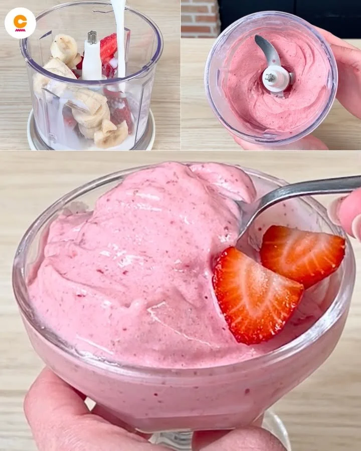 Crema Furba alle Fragole servita in una coppa decorata