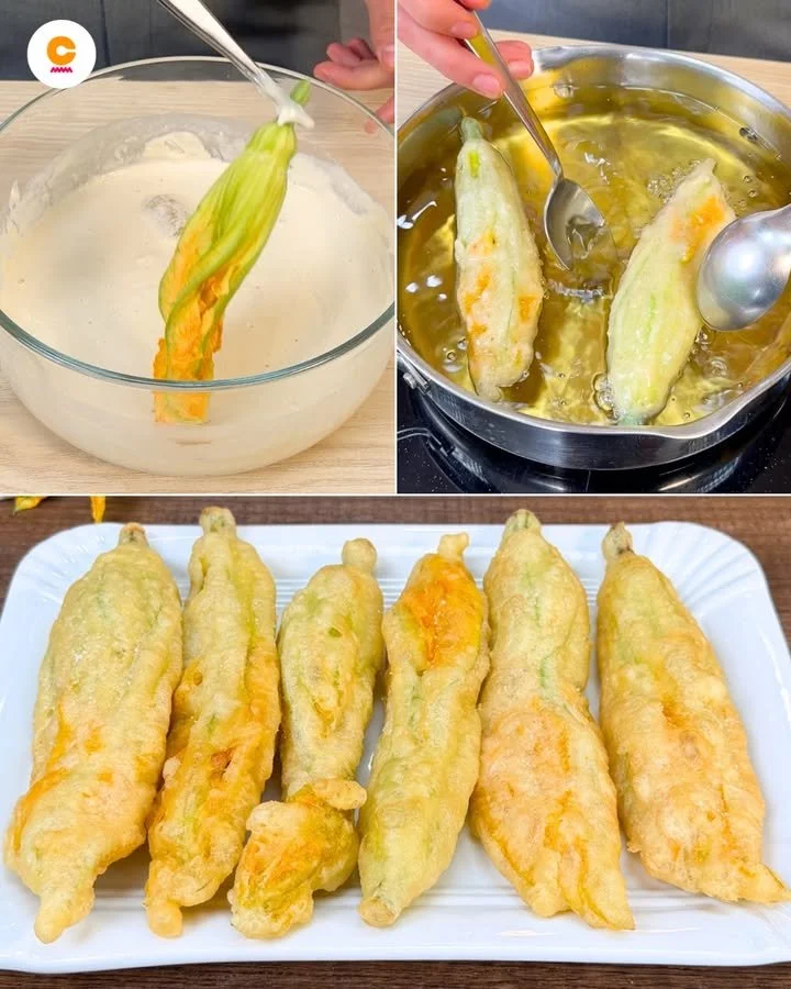 Fiori di Zucca in Pastella dorati e croccanti