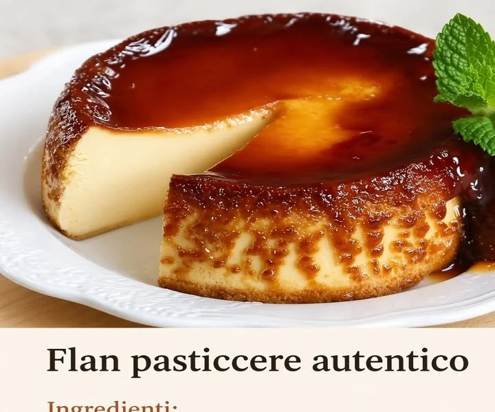 Flan Pasticcere Autentico servito in un piatto elegante