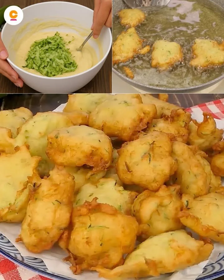 Frittelle di Zucchine croccanti e dorate pronte da gustare