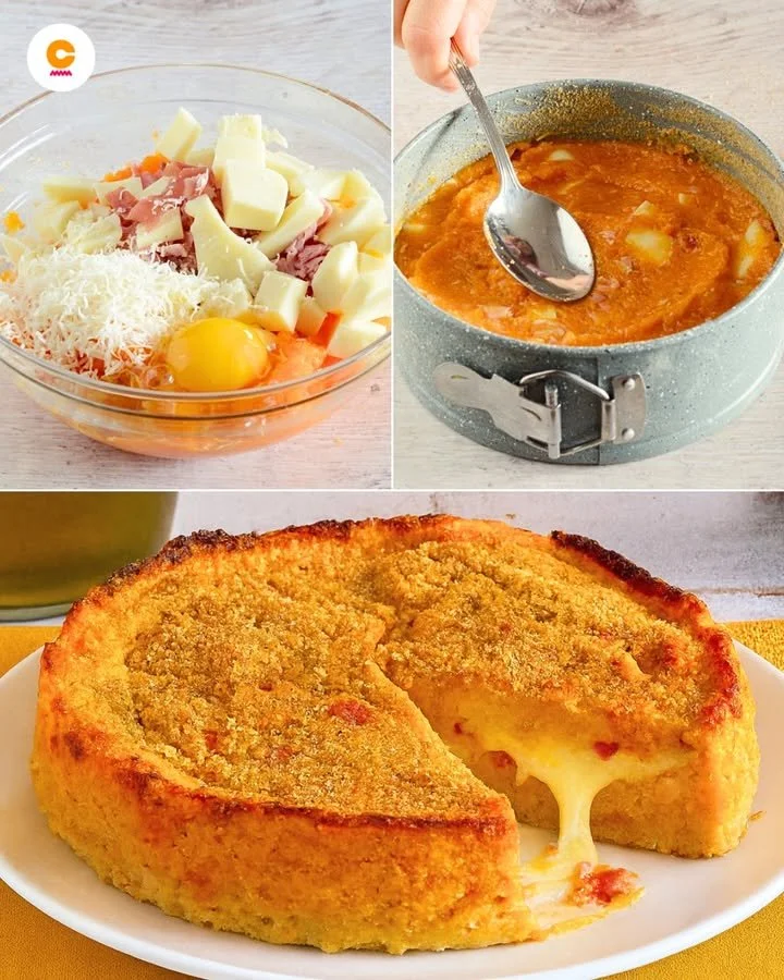 Gateau di Zucca con Speck e Scamorza, un piatto autunnale gustoso e cremoso