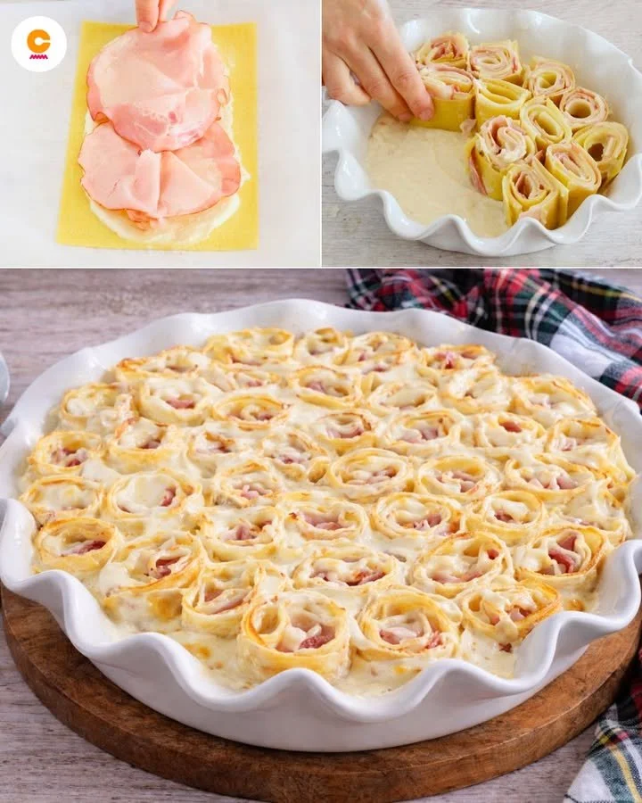 Girelle di Lasagna Super Golose pronte da servire su un piatto
