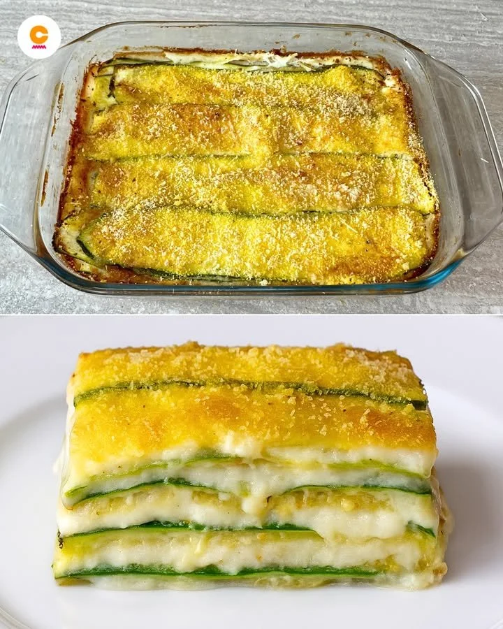 Millefoglie di Zucchine con strati sottili di zucchine e formaggio fresco