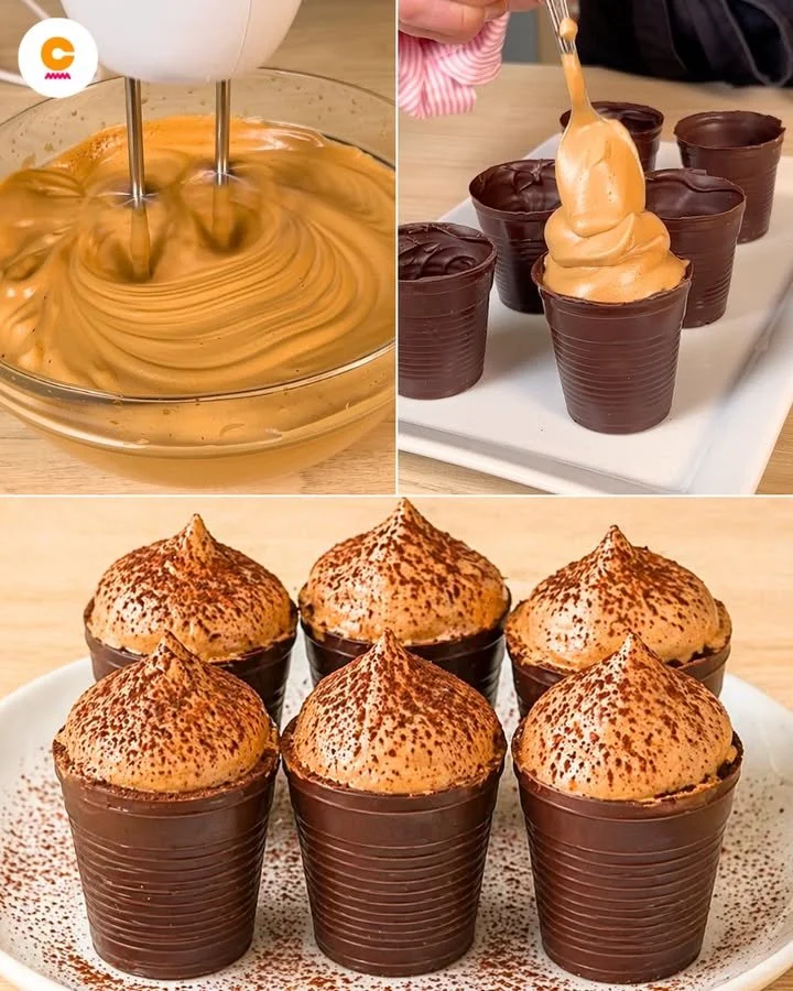 Mousse al Caffè con Solo 3 Ingredienti pronta in una ciotola
