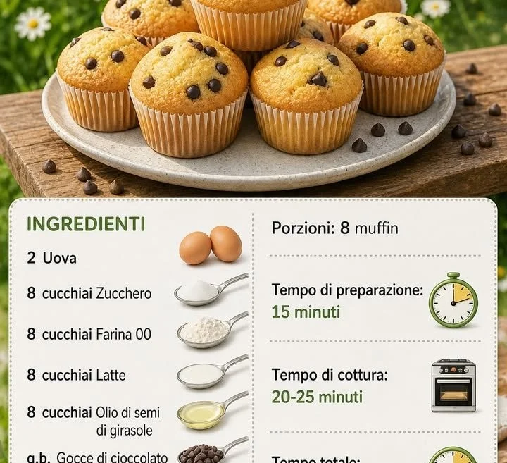 Muffin freschi e deliziosi appena sfornati