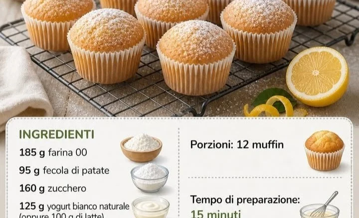 Muffin freschi e soffici appena sfornati
