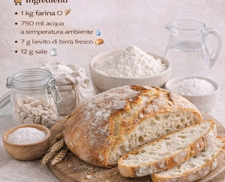 Delizioso pane fatto in casa con crosta dorata e morbido interno.