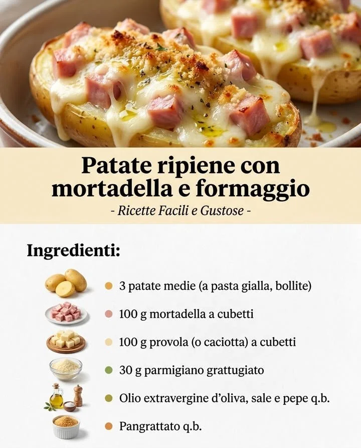 Deliziose Patate Ripiene farcite con ingredienti saporiti