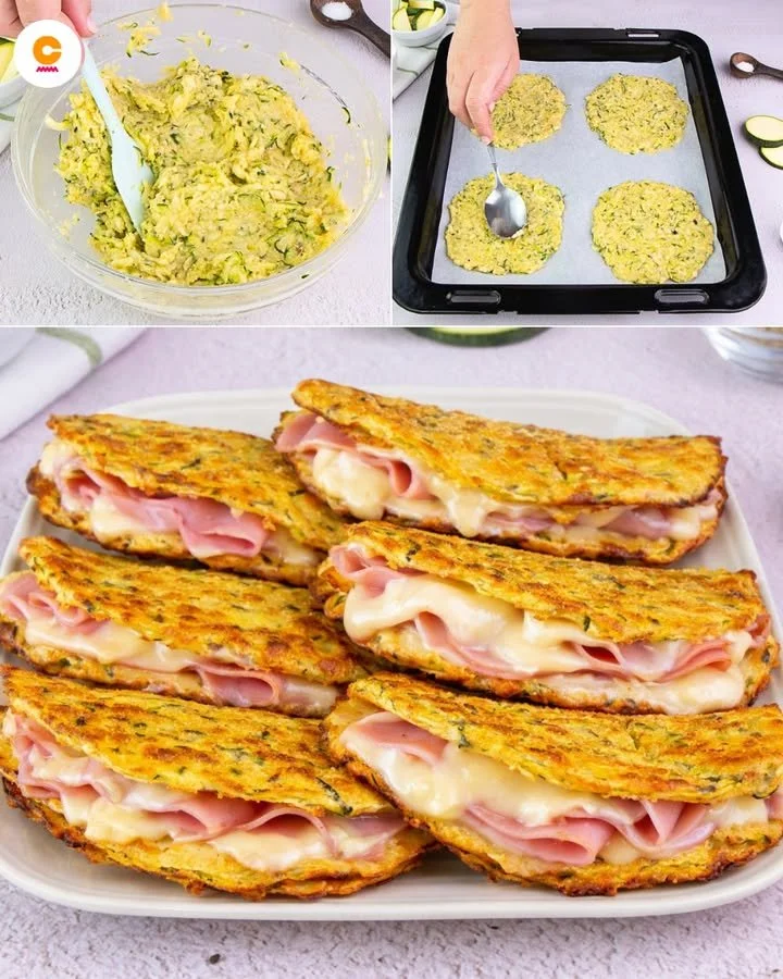 Piadine di zucchine fresche pronte da servire
