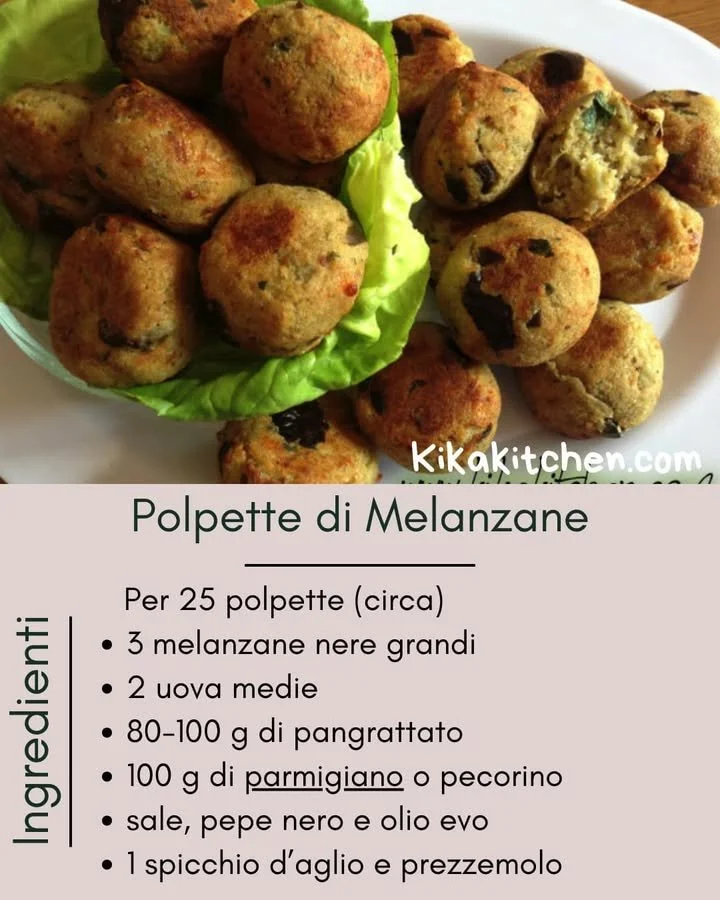 Polpette di melanzane al forno dorate e appetitose