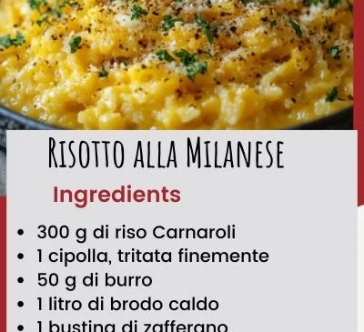 Piatto di Risotto alla Milanese con zafferano e guarnizioni fresche