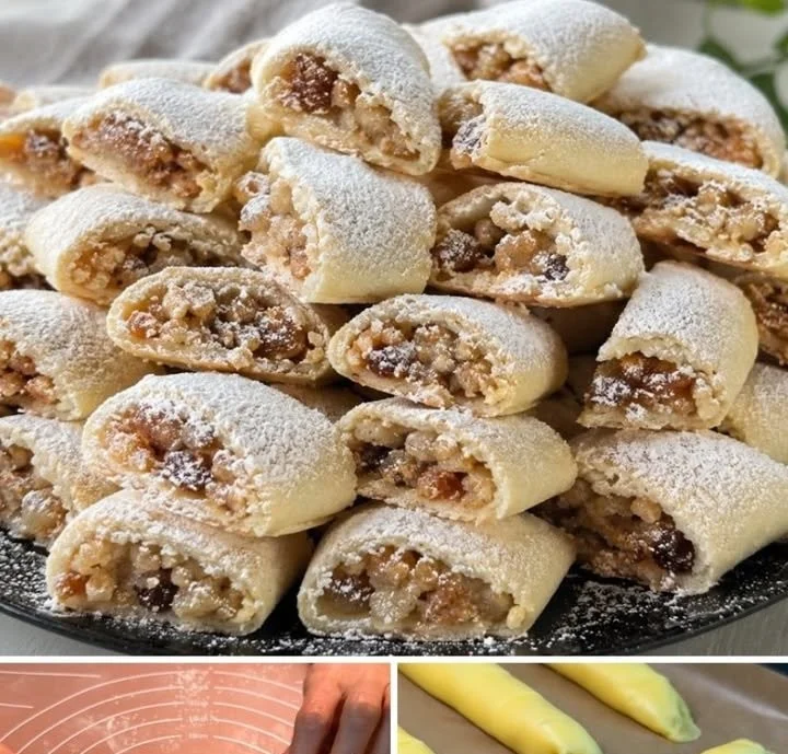 Rotoli di Noci e Albicocche, dolci avvolgenti e gustosi.