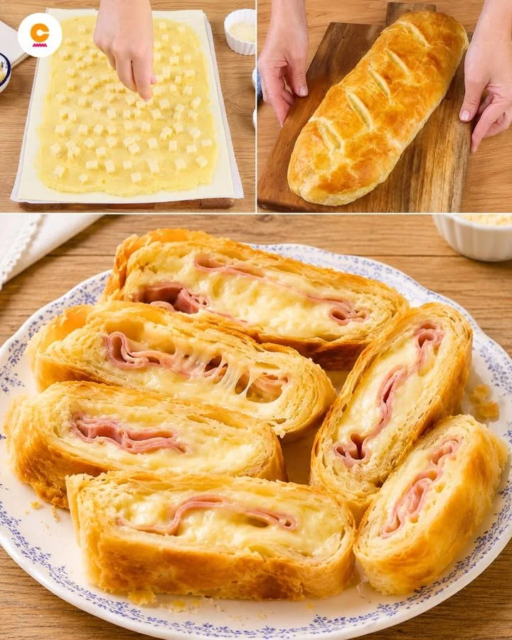 Rotolo di Pasta Sfoglia con le Patate pronto per essere servito