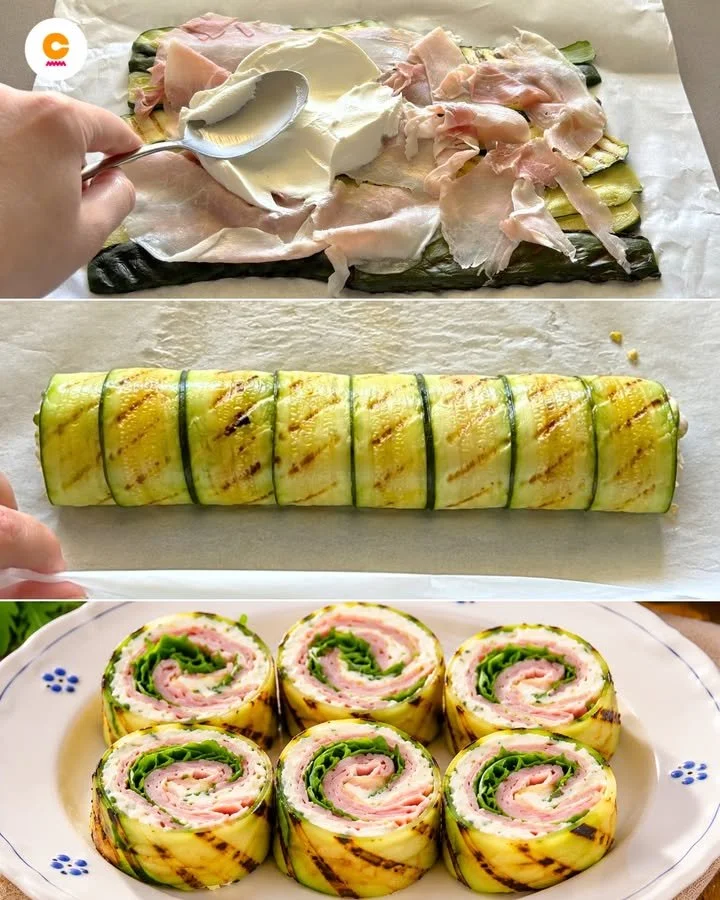 Rotolo Estivo di Zucchine fresco e gustoso pronto per essere servito