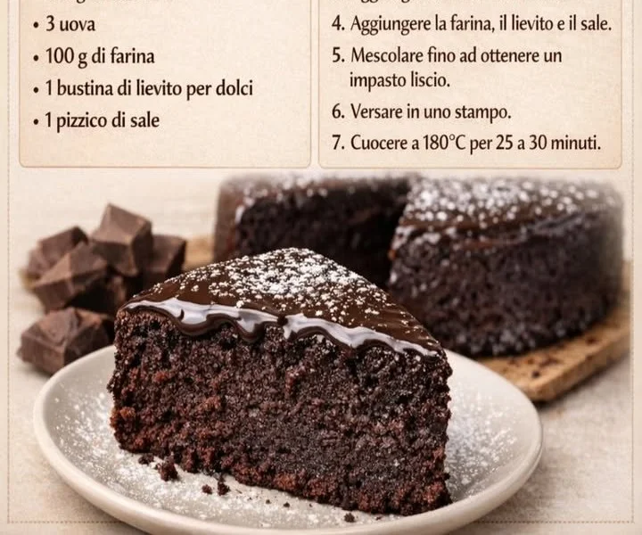 Torta al cioccolato ultra soffice pronta da gustare