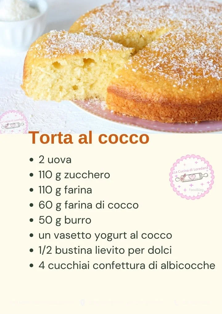 Fetta di Torta al Cocco su un piatto decorativo