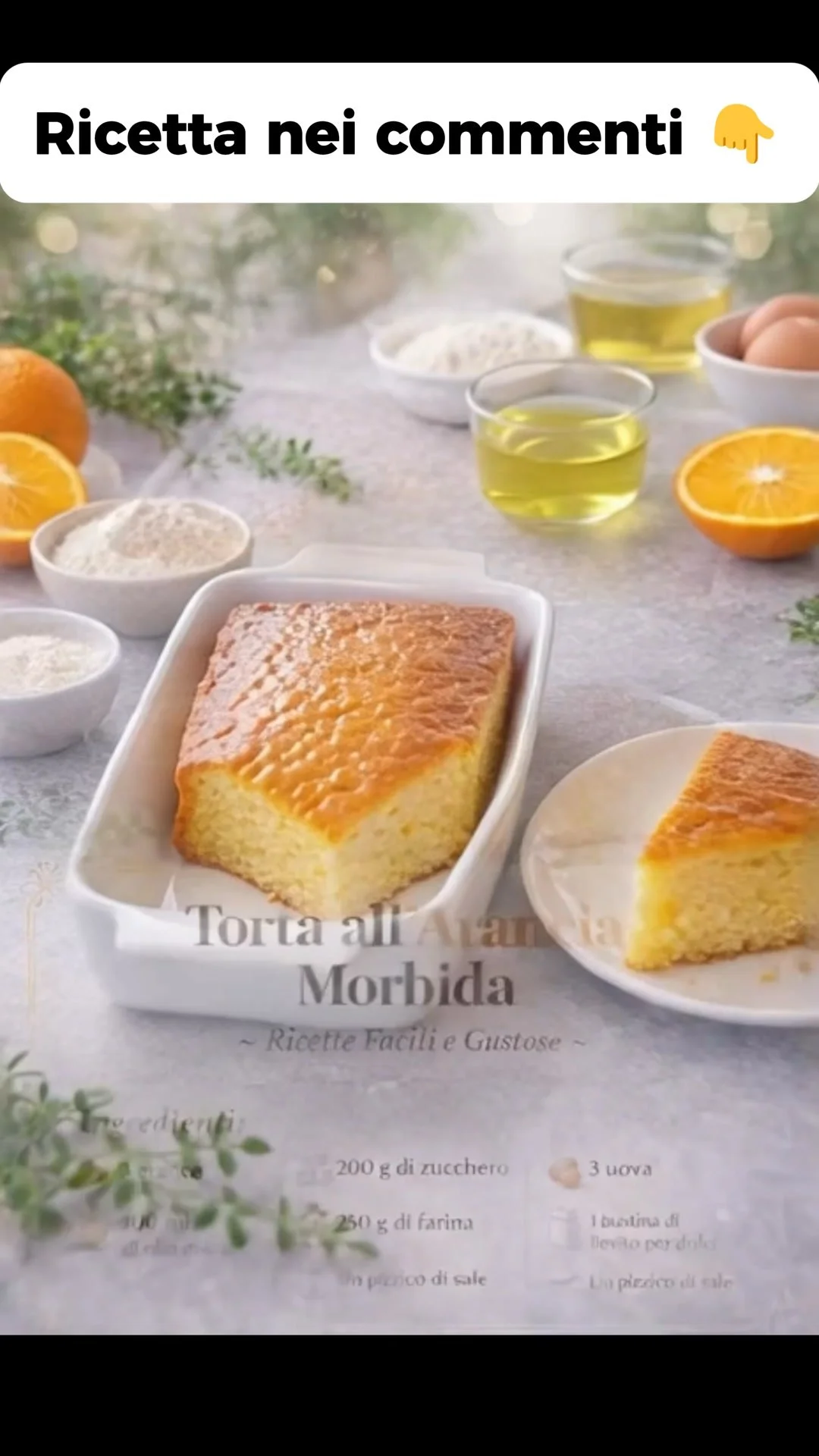 Deliziosa torta all'arancia su un piatto con fette di arancia fresca.