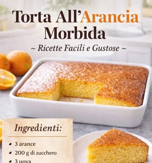 Fetta di torta all'arancia morbida con agrumi freschi