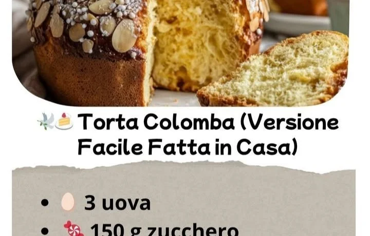 Torta Colomba fatta in casa, dessert tradizionale italiano per le festività