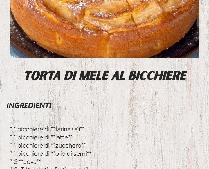 Torta di Mele al Bicchiere servita in un vaso elegante