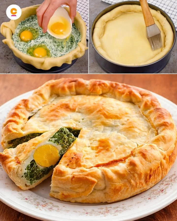 Deliziosa Torta Pasqualina, piatto tradizionale ligure con verdure e ricotta.