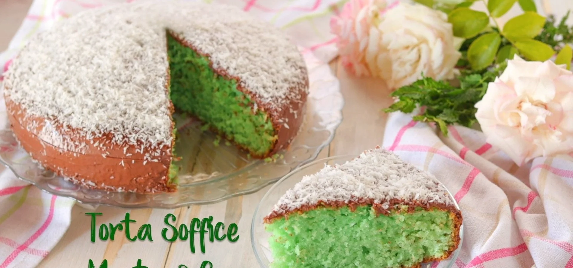 Torta Soffice Cocco e Menta, dolce leggero e fresco con cocco e menta