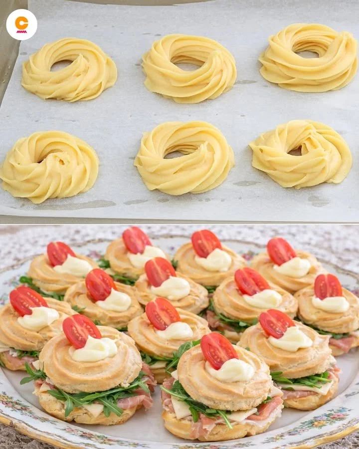 Zeppole Salate di San Giuseppe pronte da servire in un piatto