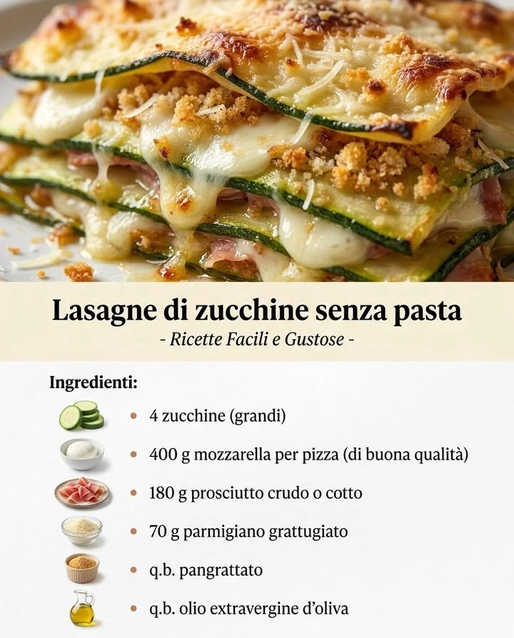 Zucchine al Forno con Mozzarella e Prosciutto appena sfornate