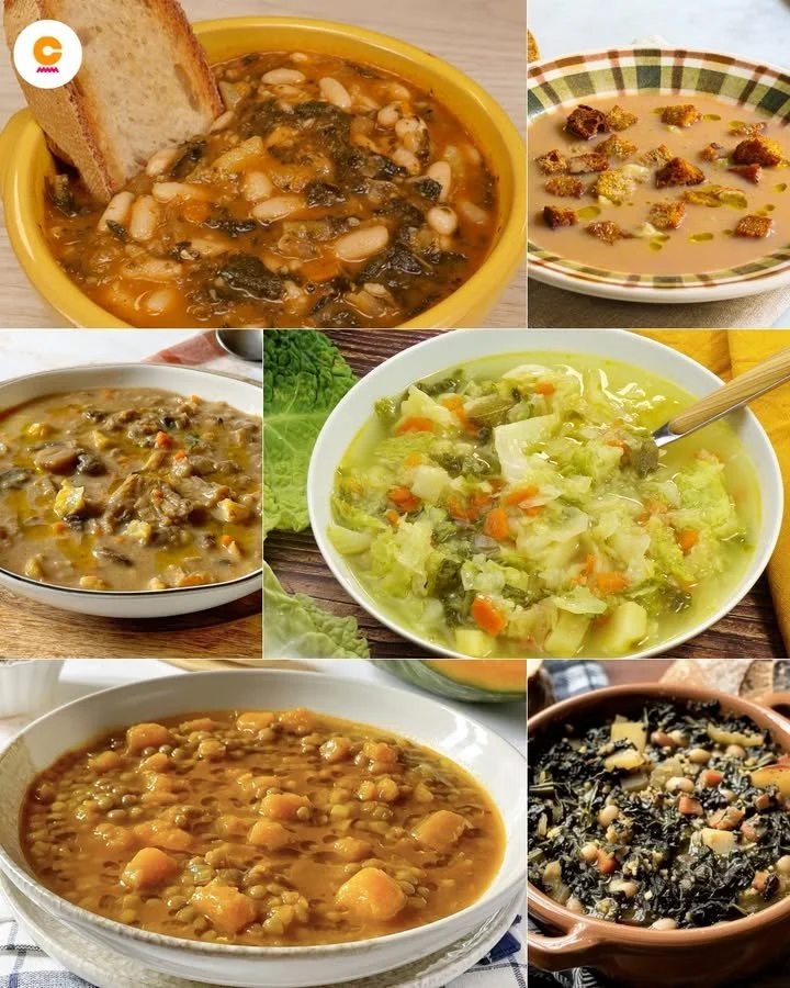 Deliziose zuppe d'autunno con ingredienti freschi e sapori avvolgenti.