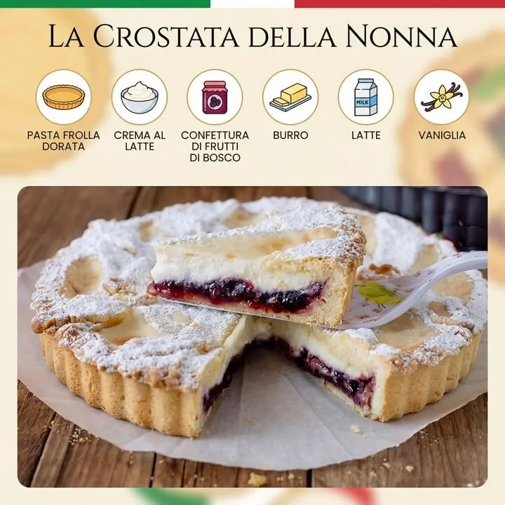 Crostata fatta in casa con marmellata di frutta