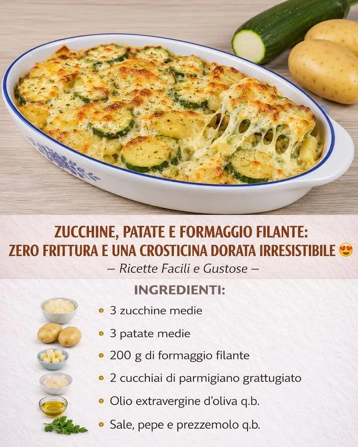 Crosticina dorata di patate e zucchine, piatto croccante e appetitoso