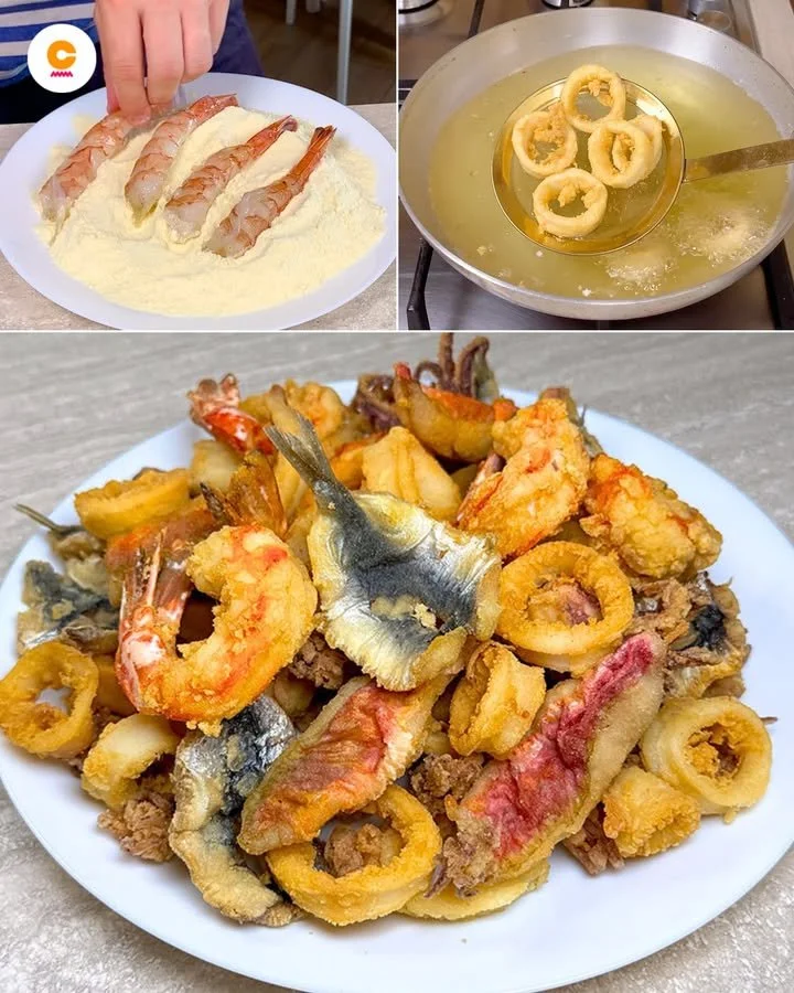 Piatto di Fritto Misto di Pesce fresco e croccante