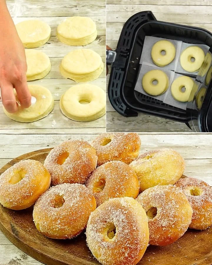 Graffe dolci tradizionali italiane, soffici e con zucchero a velo.