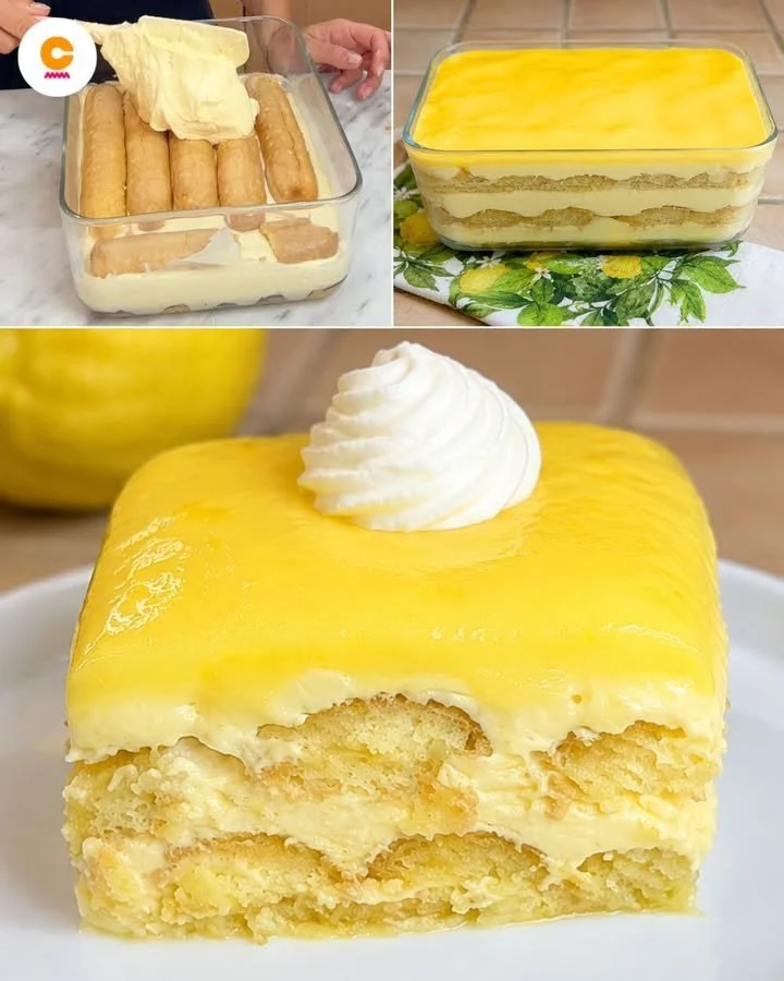 Dessert al limoncello senza cottura servito in coppa