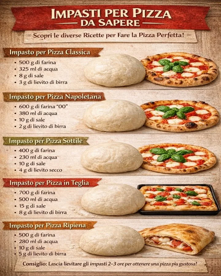 Varietà di impasti per pizza da sapere e preparare a casa