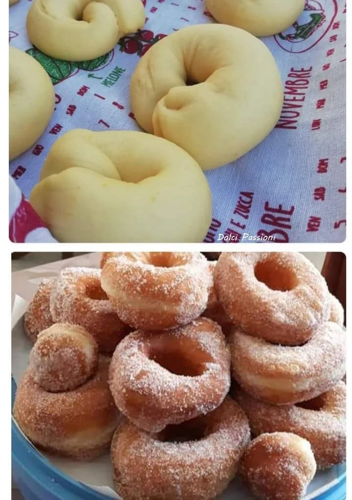 Immagine di ciambelle appena sfornate con impasto perfetto