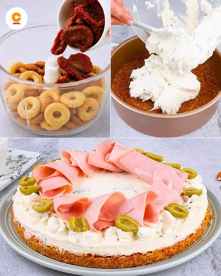 Insalata di cheesecake senza cottura servita in un piatto elegante