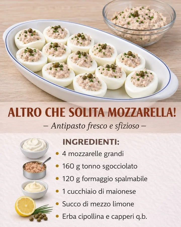 Mozzarella farcita con ingredienti freschi e gustosi