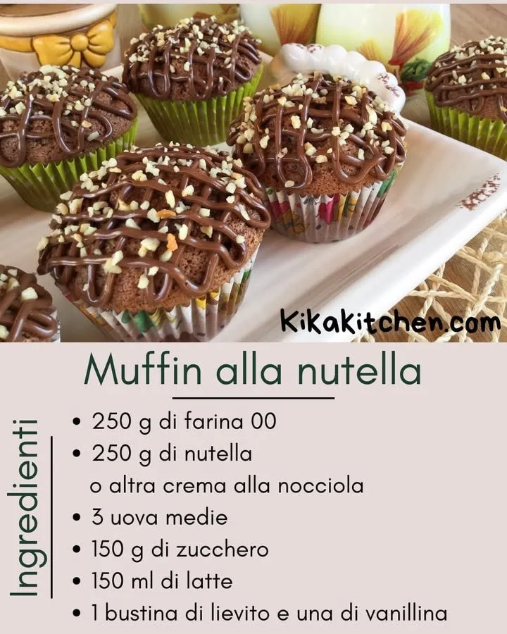 Muffin soffici alla Nutella con una deliziosa crema al cioccolato