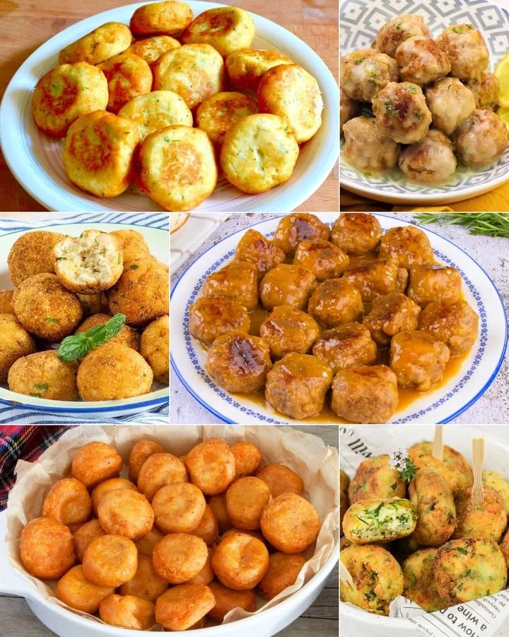 Polpette sfiziose preparate con ingredienti freschi e saporiti.