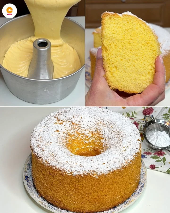 Torta Chiffon soffice e leggera, perfetta per ogni dessert