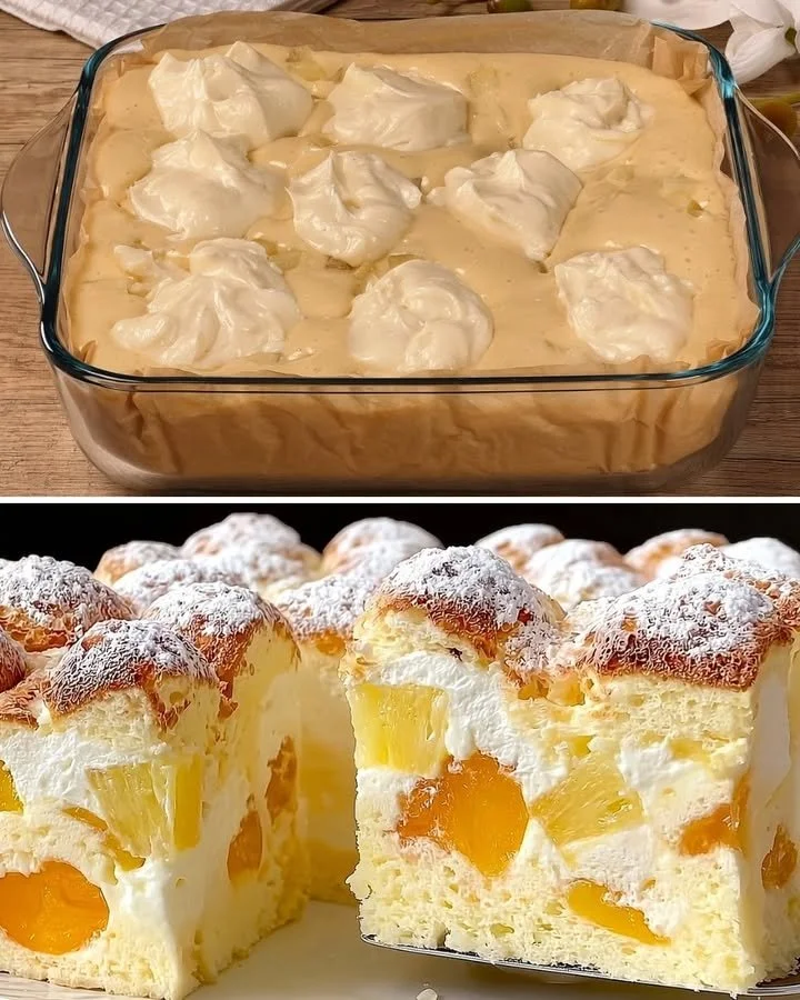 Torta Giapponese con Ricotta e Frutta decorata con frutta fresca