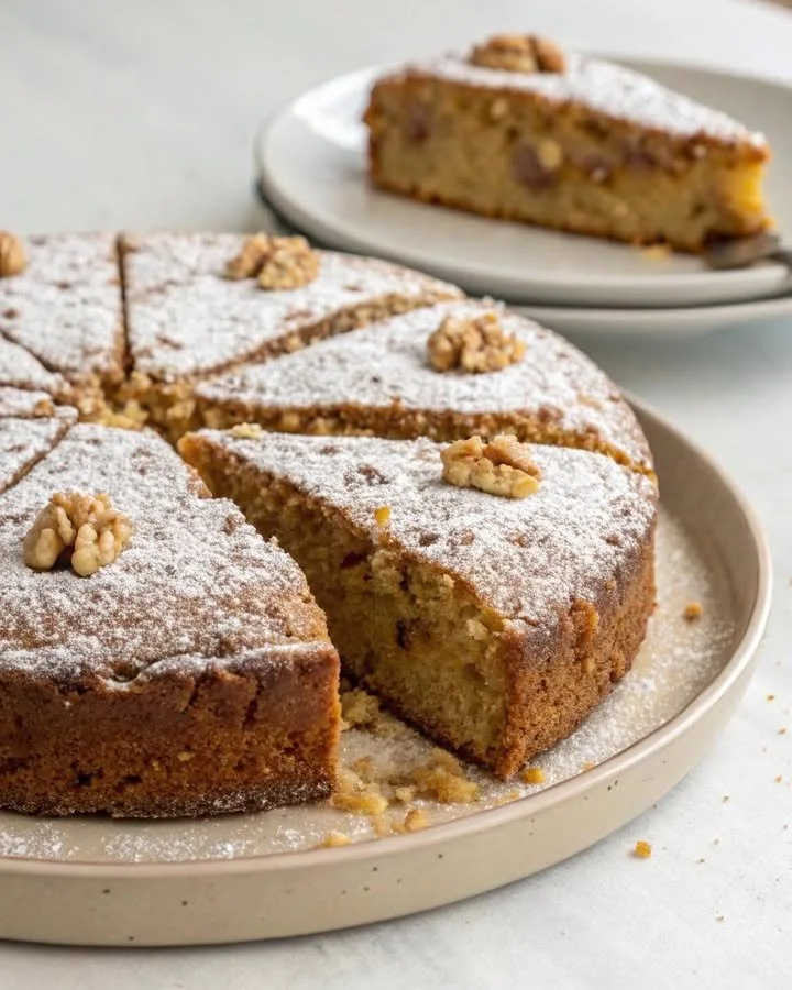 Torta Soffice alle Noci e Vaniglia decorata con frutta secca