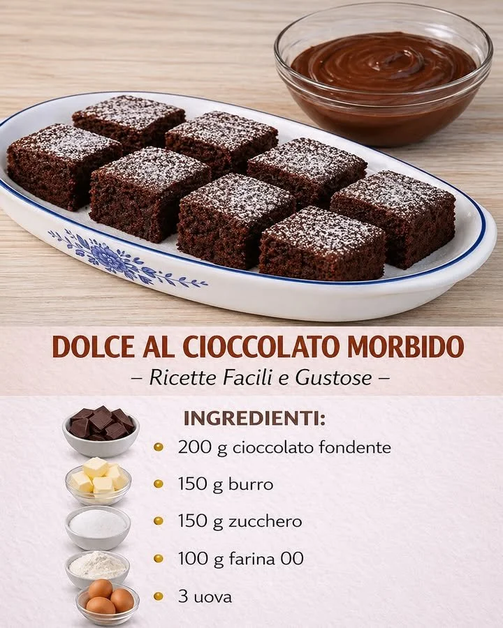 Dolce al cioccolato morbido, un dessert ricco e cremoso