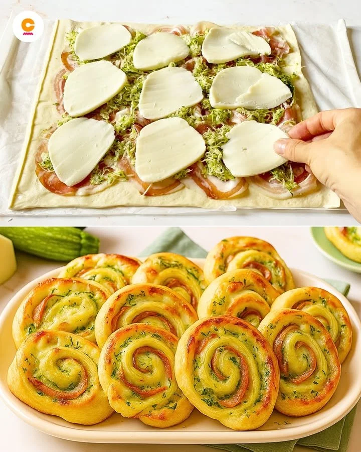 Girelle di zucchine farcite e cotte al forno