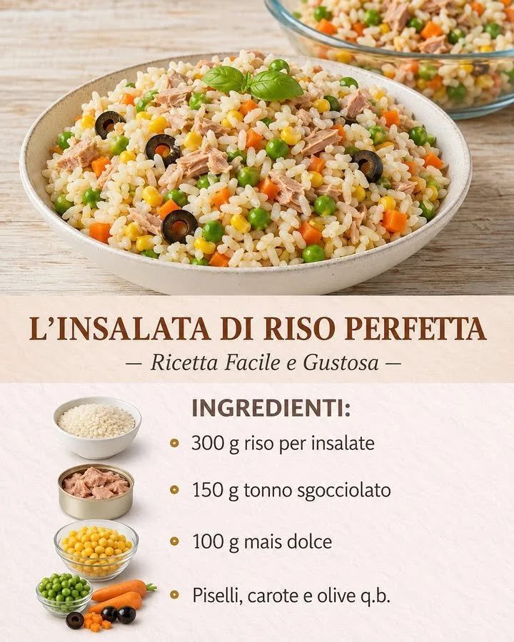 Insalata di Riso Colorata con verdure fresche e ingredienti vivaci