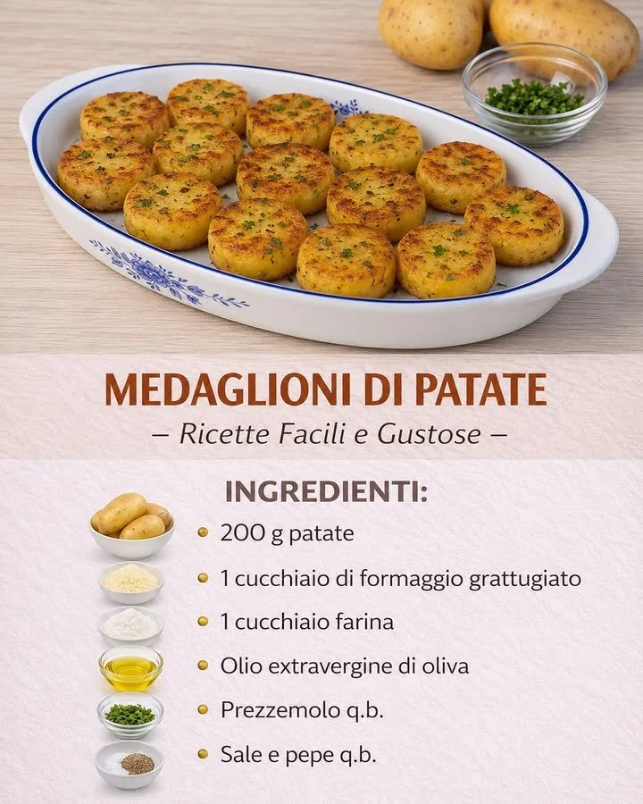 Medaglioni di Patate Croccanti dorati e croccanti pronti da servire