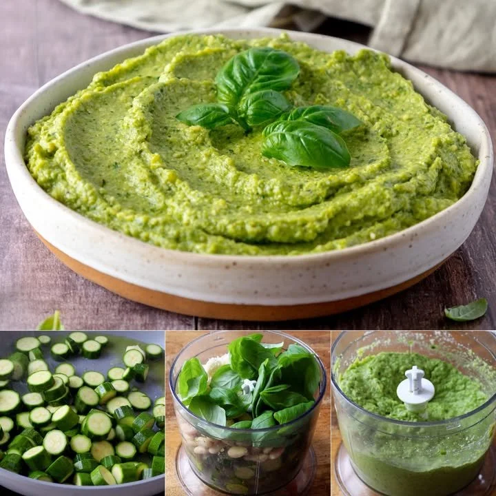Pesto di zucchine fresco e gustoso per condire pasta e antipasti.